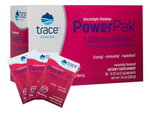 Trace Minerals Powerpak Eletrólito Importado Pacote 30un