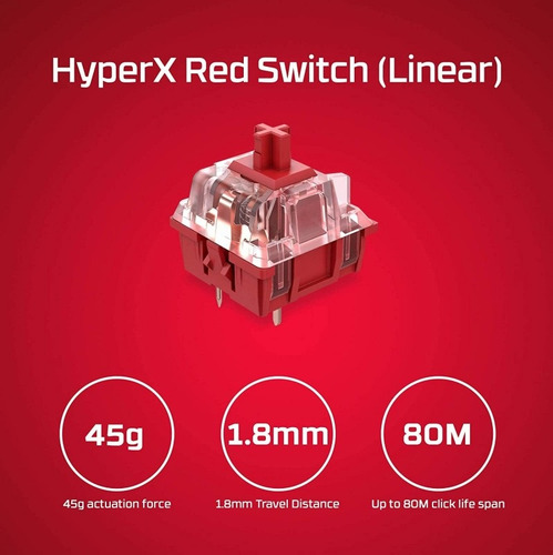 Teclado Mec Gaming Hyperx Alloy Rise Switch Red Lineal Usb-c