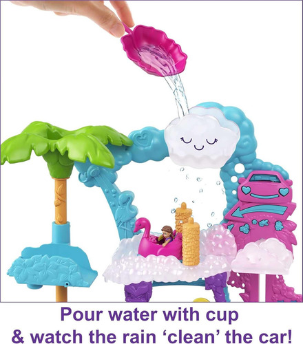 Polly Pocket Juego De 2 Micro Muñecas Con Coche De Juguete,