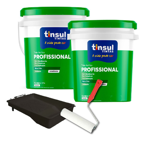 Pintura Latex Paredes Techos Interior Tinsul 20+20kg