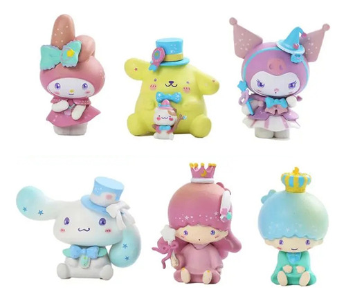 Juego De 6 Figuras De Anime Kuromi My Melody Para Niños