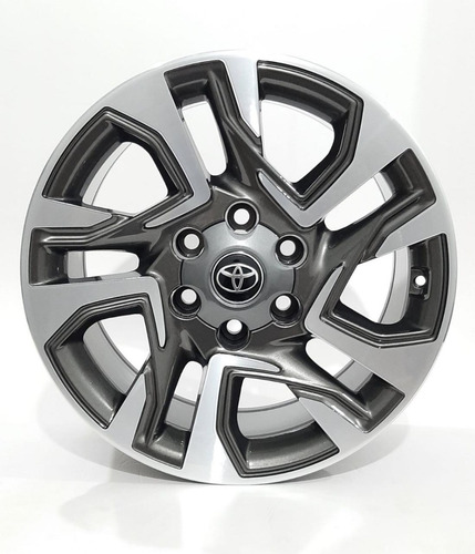 Rodas Nova Toyota Hilux Sw4 Aro 18x8 6x139 (jogo) + Bicos Cor Grafite Com Diamantado