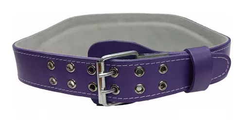  Cinturón de levantamiento de pesas, para hombres y mujeres,  soporte lumbar, gimnasio, soporte lumbar acolchado, cinturón de cuero  ajustable (color morado, tamaño: 98-114) : Deportes y Actividades al Aire  Libre