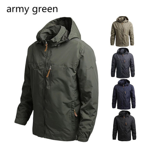 Chaqueta Cortavientos Impermeable Y Transpirable Para Hombre