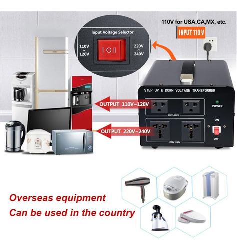 3000w Transformador De Voltaje Convertidor 220v A 110v