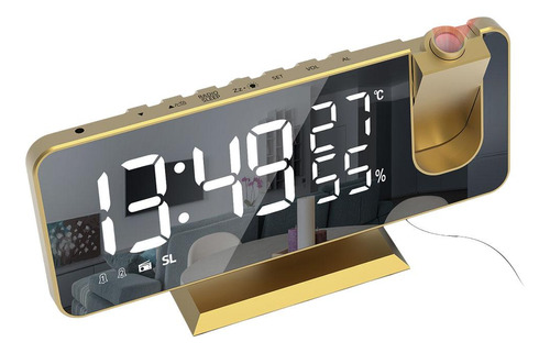 Reloj Despertador Digital Luz Led Control De Voz Temperatura