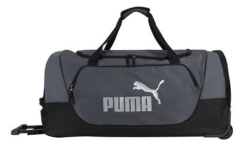 Puma Evercat 28  Wanderer Rolling Duffel Bag, Gris / Negro, 