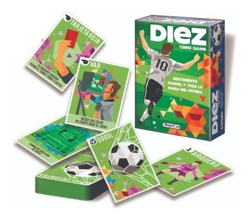 Juego De Cartas Diez Card Game Futbol Toyco Dgl Games