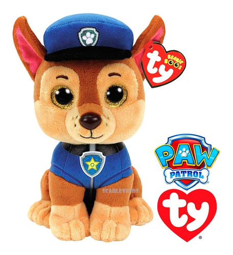 Paw Patrol Ty Peluche Chase Original 14cm Scarlet Kids