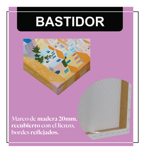 Cuadro Calidad Arte En Lienzo Con Bastidor En 70x40cm N1274