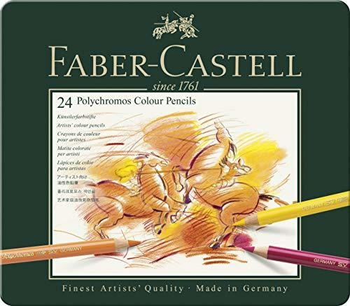 Faber-castel - Juego De 24 Lápices De Colores En Caja Metáli