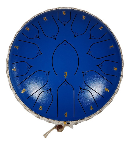 Steel Tongue Drum 13 Pulgadas 15 Tonos Azul Meditacion