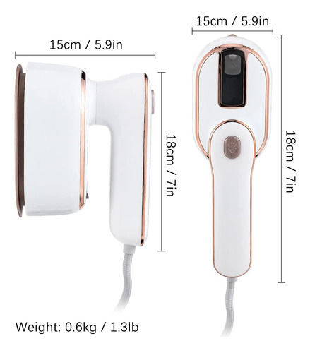 Vaporizador Portátil De Hierro Para Ropa Compacto Y Plegable