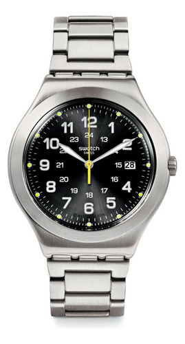 Reloj Swatch Hombre Core Yws439gc Happy Joe Lime Color de la malla Plateado Color del bisel Plateado Color del fondo Negro