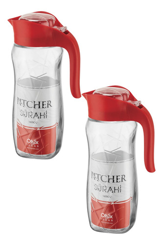 Set 2 Piezas Jarra De Vidrio Geometry 1.6 L