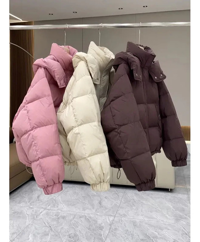 Chaqueta Holgada De Invierno Con Capucha Y Acolchado De Algodón Para Mujer