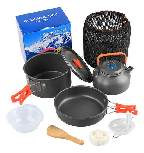Estufas Y Encimeras Ollas Camping Con Cocinilla Y Cubiertos