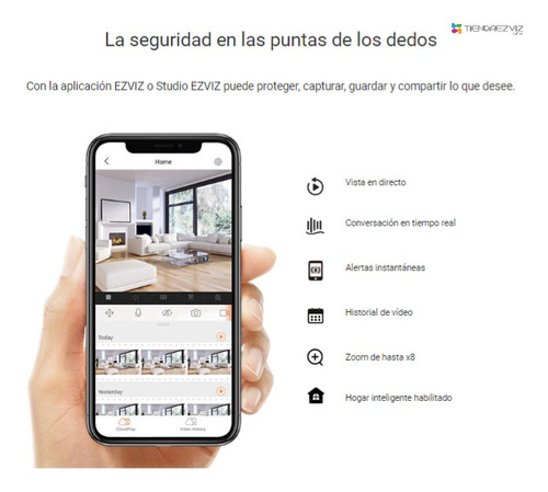 Imagen 3 de 10 de Ezviz Cámara C2c Ip Wifi Full Hd 1080 Ir 7.5m Detec Movim
