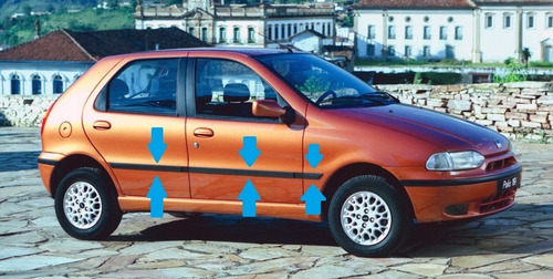 Fiat Palio 5p Baguetas Laterales Molduras Linea 1997 Al 2000