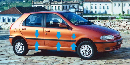 Fiat Palio 5p 1997/2000 Baguetas Derechas (3 Piezas)