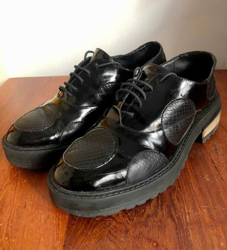 Zapatos Negros De Charol Talle 38
