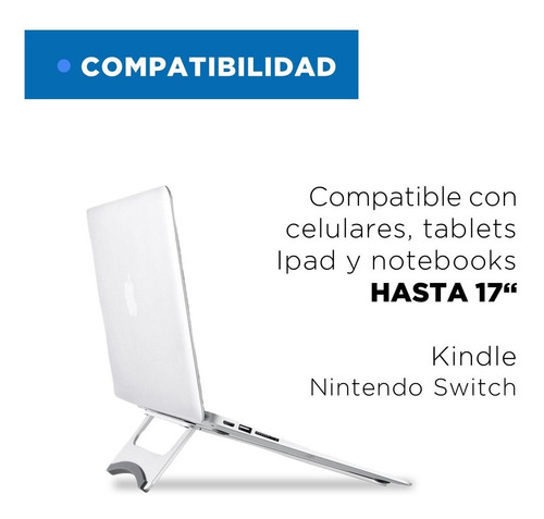Imagen 7 de 10 de Soporte Base Aluminio Mac Macbook Notebook 10-16 Pulgadas