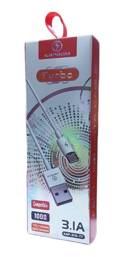 Imagem 4 de 5 de Cabo Usb Tipo C Turbo Motorola Moto G6/ G7 / G8