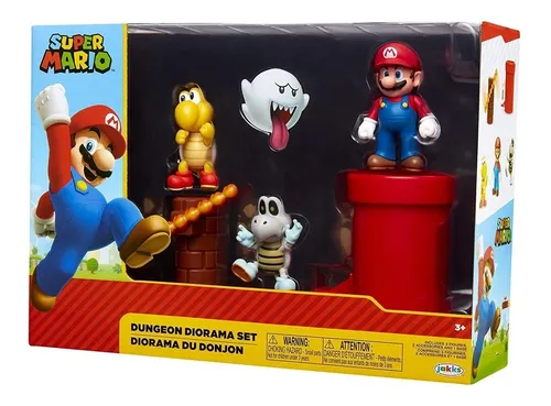 Set Muñecos Colección Juego Mario Bros 5 Piezas Log-on