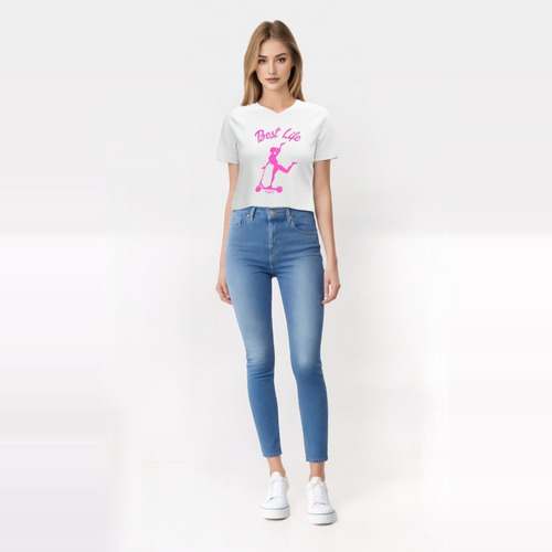 Playera Barbie Girl Scooter Rider 100% Algodon