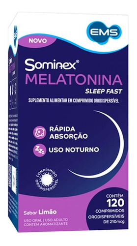 Sominex Melatonina Sleep Fast 210mcg 120 Comp Sublingual Ems