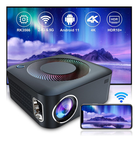 Proyector X5 4k Android 11 Bluetooth 5.0 5g Wifi 12000 Lúmen