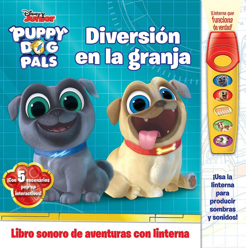 Libro En La Granja Con Puppy Dog Pals Linterna Mágica Niños