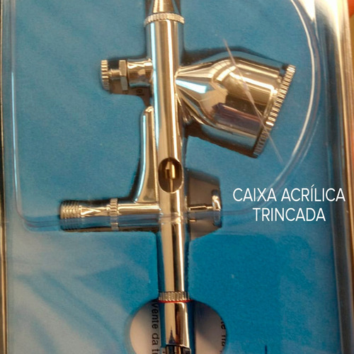 Caneta Aerografo Profissional Dupla Ação 0.2mm Metalico