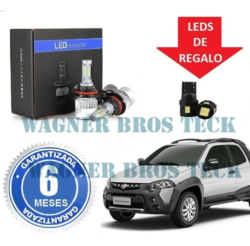 Kit Luces Led Cree H3 O H1 Fiat Strada 16.000 Lms Envio 6c