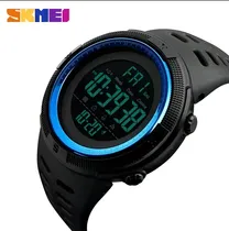 Comprar Relogio Masculino Esportivo Digital Prova D Agua Skmei 1251 Cor Da Correia Preto Cor Do Bisel Azul