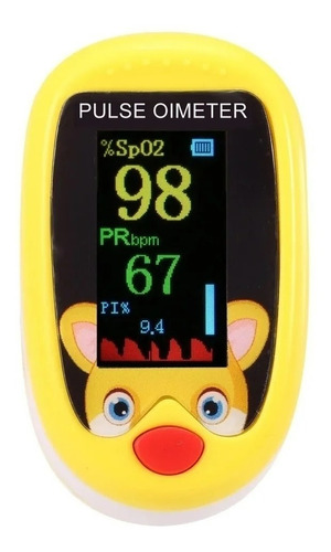 Oximetro Pediatrico De Pulso Recargable Amarillo