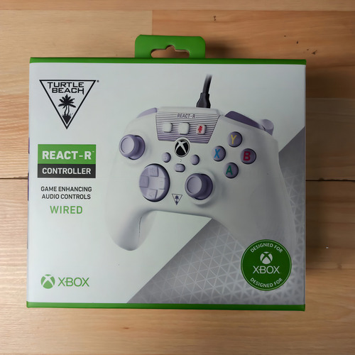 Control Alambrico Turtle Beach React-r ::.. Blanco Xbox Color Blanco/purpura