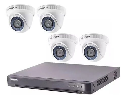 Camara Seguridad Kit Hikvision Dvr 16ch + 4 Bull 1mp + Cable