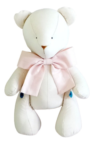 Urso Ursinho De Pelúcia Baby Com 30 Cm De Algodão Cru