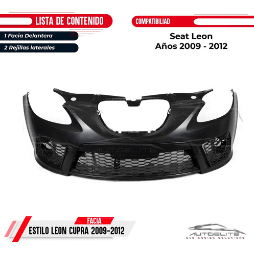 Imagen 8 de 10 de Facia Defensa Delantera Seat Leon Tipo Cupra 2006 - 2013 Dep