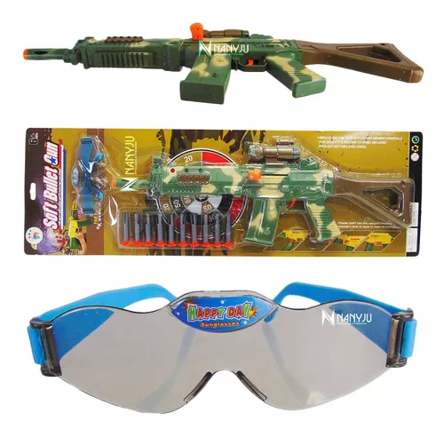 Arminha Nerf Rifle Pistola Espingarda Camuflada Metralhadora