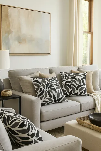 6 Capas P/ Almofadas Estampadas Florais C/ Zíper 40x40