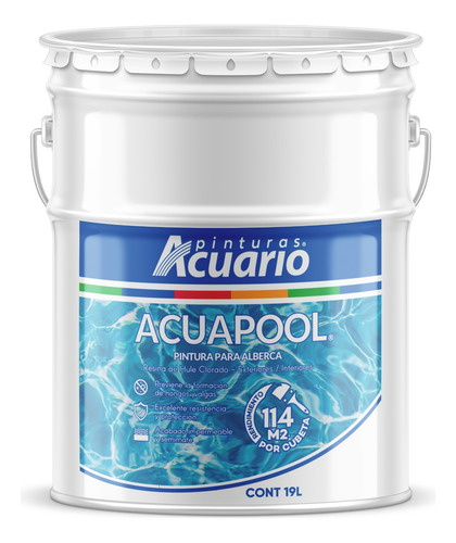 Acuapool Pintura Para Alberca Acuario 19l