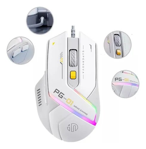 comprar Mouse Gamer Ratón De Juego Alámbrico 6 Botones 12800 Dpi Rgb