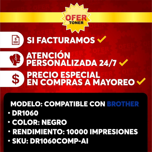 2 Pza Dr1060 Tambor Tigre Compatible Con Hl-1118