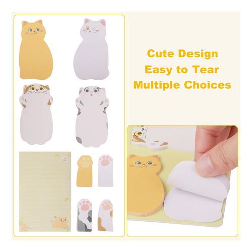 Starneyy Cat Sticky Notes Set 300 Sheets Divisor De Animales
