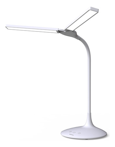 Lampara Velador Led Premium Abbits Plegable Flexible 3 Modos De Luz Fria Calida Natural 280 Lumens Mesa Escritorio Tactil Recargable Usb Temporizador Color Blanco All9030a