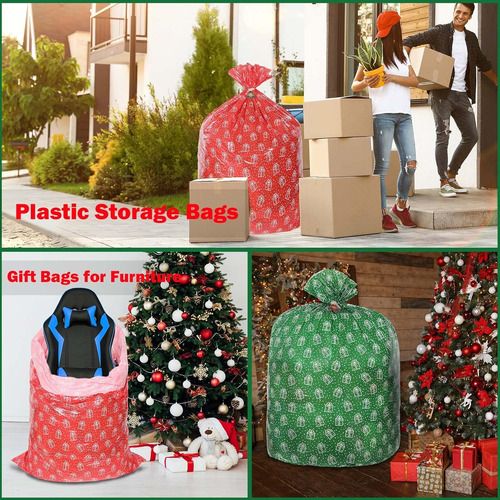 Bolsas De Regalo De Navidad Extra Grandes, Juego De 2 Bolsas