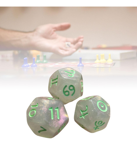 3 Dados De Resina Juguetes De Enseñanza De De Claro Y Verde
