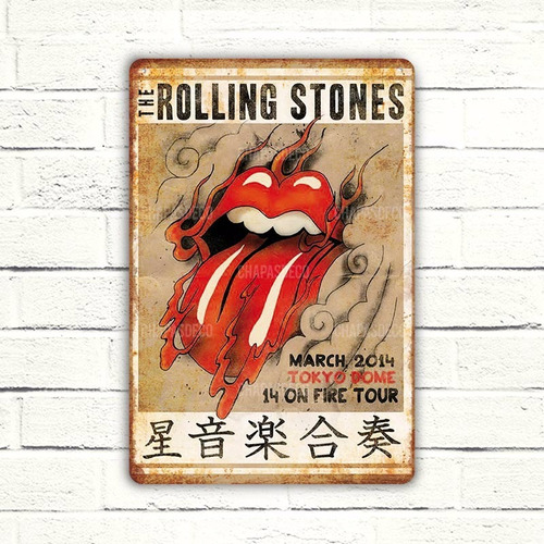 Cartel De Chapa Original Rolling Stones
